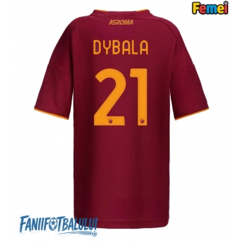 AS Roma Paulo Dybala #21 Tricou Fotbal Replică 2025-26 Femei Acasa